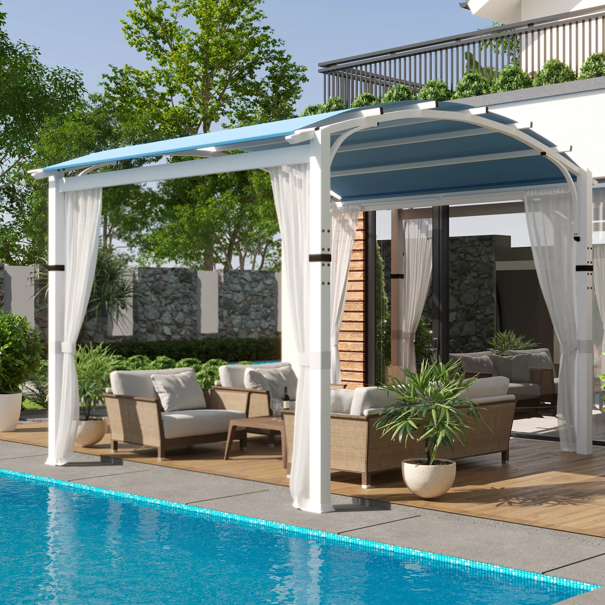 arched pergola by www.otrix.ae