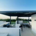 Rooftop Aluminum Black Pergola