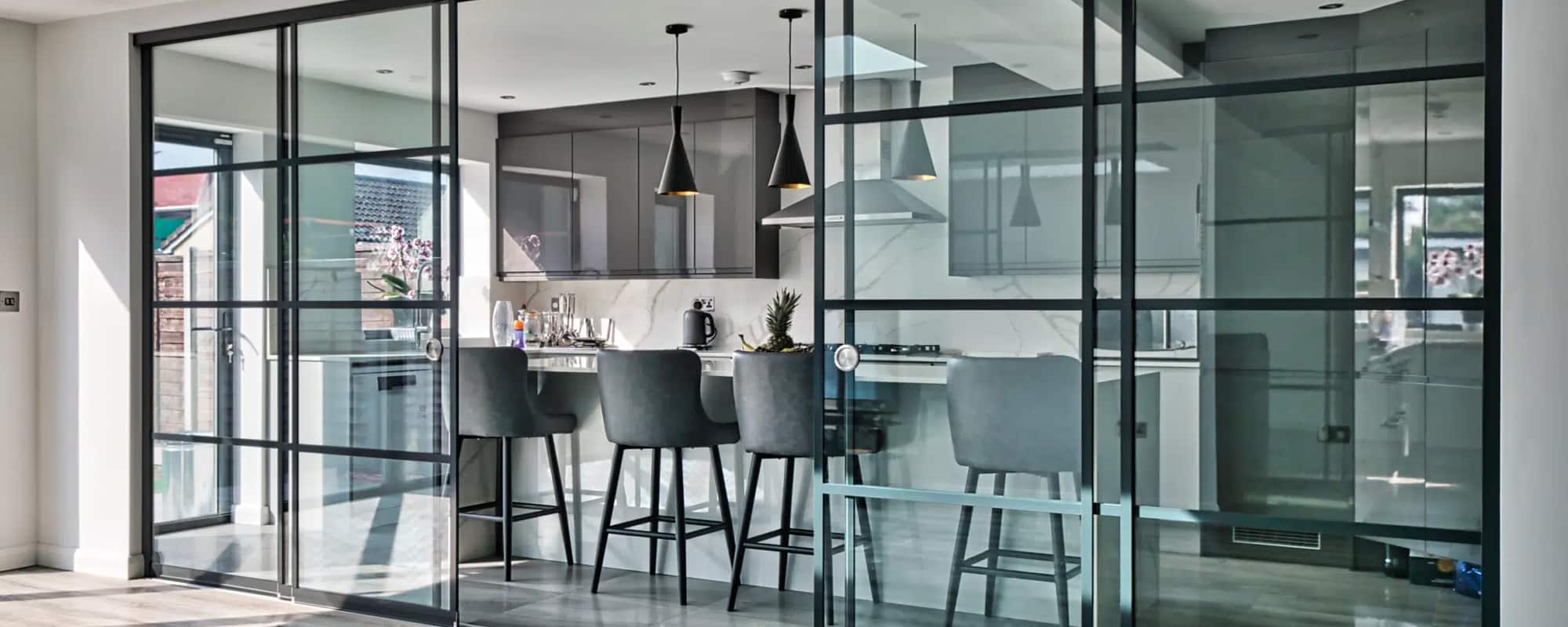 Kitchen Glass Partition