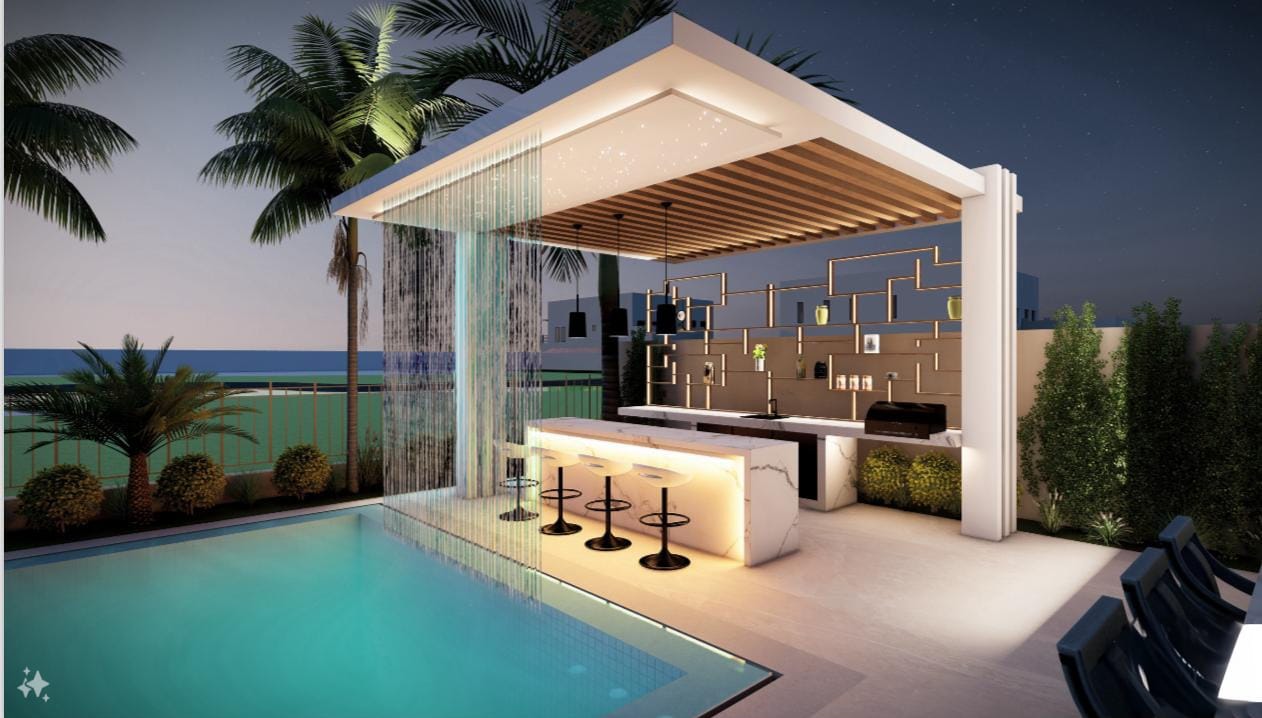 waterfall pergola in dubai