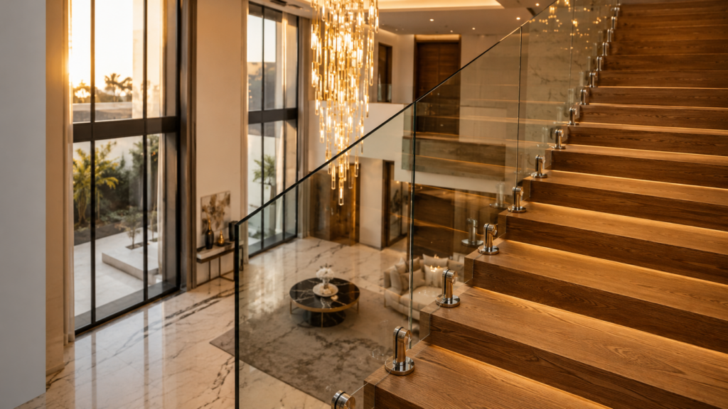 staircase, balcony & frameless railings 2